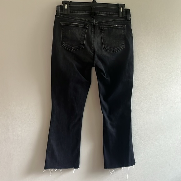 J Brand Selena bootcut frayed hem jeans in color Anthracite - Picture 4 of 10